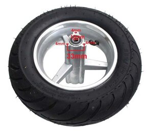 Koleso zadné minibike s plášťom 100/50-6,5