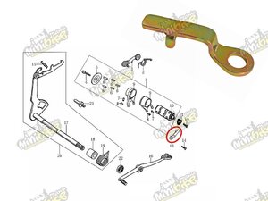 Držiak krytu radiaceho bubna pre ZS W150 88002-G011-0001