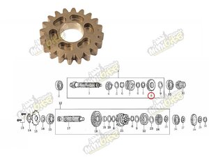 Ozubené koliesko 20z 3 prevodového stupňa na primárnom hriadeli 23222-JA16-0003