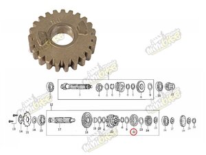 Ozubené koliesko 23z 3 prevodového stupňa na sekundárnom hriadeli