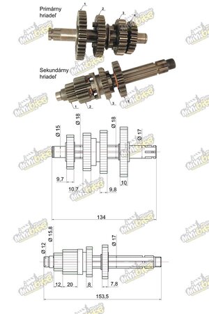 Prevodovka YX140 pre motory 1P56