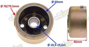 Rotor magneto pre Pitbike racing 60mm