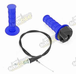 Rýchlopal s lankom a gripom pre motocykle a pitbike modrý