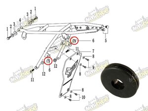 Gumená podložka rámu pre PisterPro LXR12-14 77222-X5-100 Gumená podložka rámu pre PisterPro LXR12-14 77222-X5-100