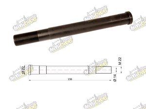 Oska krku riadenie pre pitbike 230mm dutá Oska krku riadenie pre pitbike 230mm dutá