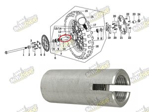 Vymedzovací valček do predného náboja PisterPro LXR12-14 44620-SPY17-100L