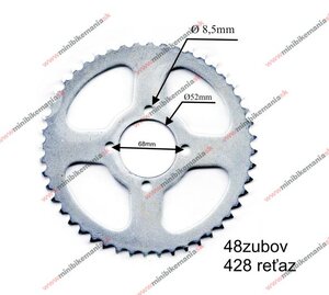 Rozeta 48z 428 reťaz pre x-moto XB33