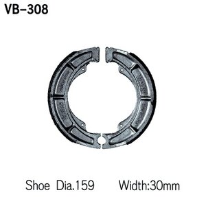 Brzdové čeľuste 159X30mm Suzuki LT-A,GS,LS,