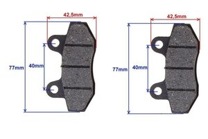 Brzdové obloženie pre pitbike XB33 a skútre