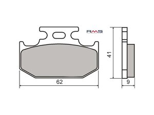 Brzdové obloženie RMS oragnické pre Yamaha DT 125, TT 250-600