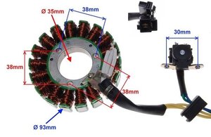 Stator cievka zapaľovacia SuzukiGN 18cievok 93mm