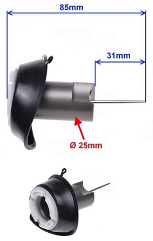 Membrána karburátora 25mm pre GN125