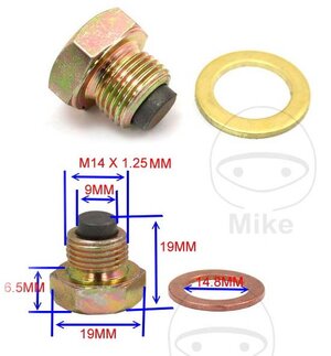 Skrutka vypúšťacia na motorový olej M14x1,25 magnetická