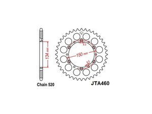 Duralová rozeta 520 50z pre KX250/KX125/KX500ccm