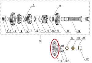 Záberové koliesko 520 16z pre Keeway Supershadow, Cruiser 250