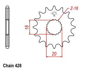 Záberové koliesko Keeway RKV125 14zubové