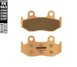 Brzdové obloženie Galfer Sintered pre NES SES PES/PS SH CH 125/150 4T Brzdové obloženie Galfer Sintered pre NES SES PES/PS SH CH 125/150 4T