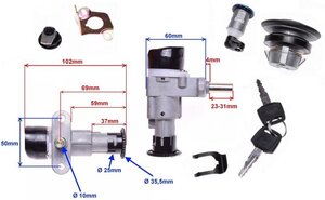 Sada zámkov pre Keeway Focus Fact