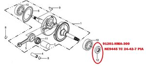 Gufero 27x42x7 91201-HMA-300 pre SYM 300 CITYCOM GTS NEW GTS EVO