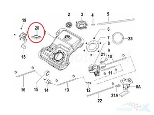 Tesnenie plaváku paliva Keeway Logik 125 EFI Euro 4 4T 2018-2020