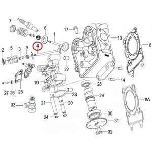 Ventil výfukový pre Keeway Outlook, Logik, Silverblade 125