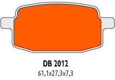 Brzdové obloženie Delta Braking Sinter DB2012SRN pre skútre GY6 50ccm