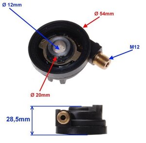 Náhon tachometra 12mm oska Quantum