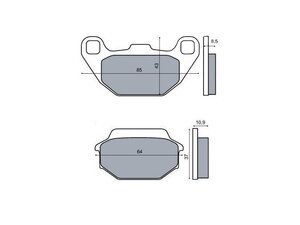 Brzdové obloženie RMS pre Kymco 50/125/150ccm