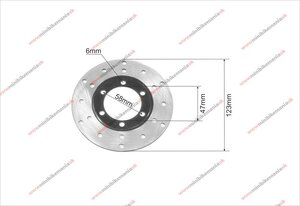 Kotúč brzdový predný ATV a Bashan