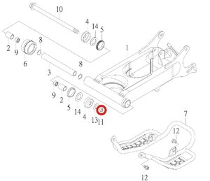 Matica na zadnú osku pre SMC Jumbo 300 95301-142212-B