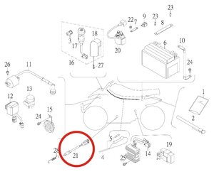 Spínač zandej brzdy pre SMC Jumbo 300 62980-CHP-00