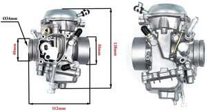 Karburátor Polaris Ranger Magnum 325/400/500 YAMAHA RAPTOR350 YFM350 04-08KAWASAKI KFX400  PD34J-2