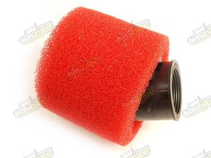 Vzduchový filter 38mm zahnutý 45°  molitanový