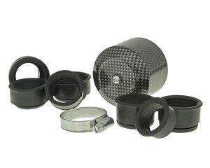 Vzduchový filter Powerfilter [alu cap 28-44mm] karbón