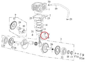 Piestny čap 17mm SMC Jumbo 300