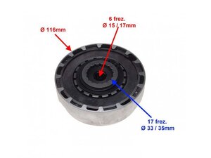 Spojka poloautomatická pre motor 110/125 s poloautomatickou spojkou