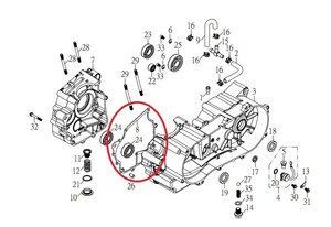 Tesnenie motora pre SMC Jumbo 15251-JOW-00 Tesnenie motora pre SMC Jumbo 15251-JOW-00