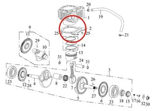 Tesnenie pod valec pre SMC/JUMBO 300 11151-JOE-00