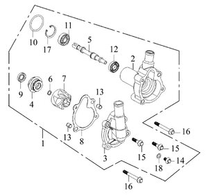 Vodné čerpadlo pre SMC Jumbo 13001-JOW-00