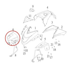 Blatník predný pravý pre SMC CJW-300