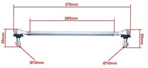 Čapy riadenia kužel M10 s tyčkou pre ATV 370mm