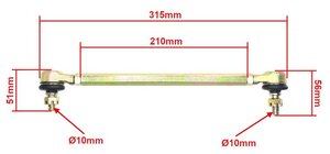 Čapy riadenia M10 s tyčkou pre ATV 315mm