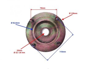 Náboj zadného kolesa pre ATV XY200ST-9