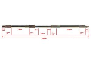 Os zadnej nápravy pre ATV110 650mm verzia 2 4776223 Os zadnej nápravy pre ATV110 650mm verzia 2 4776223