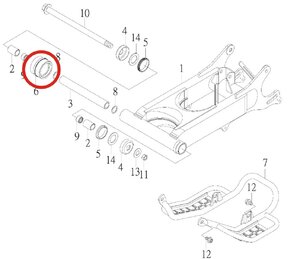 Plastové koliesko dorazu reťaze pre SMC Jumbo 300 32160-JOW-00