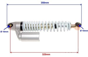 Predný tlmič 325mm pre ATV 150 automat - modrý Predný tlmič 325mm pre ATV 150 automat - modrý
