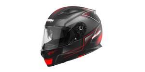 Prilba APEX FUSION, CASSIDA - ČR ČIERNA MATNÁ/ČERVENÁ FLUO/BIELA, BALENIE VRÁTANE PINLOCK FOLIE-M