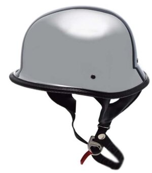 Prilba nemecká chrómová - zrkadlový lesk XXL