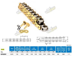 Reťaz 525iHSV-O CYC o-krúžková reťaz