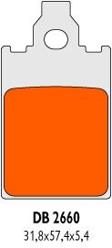 Brzdové obloženie DB2660SRN Italjet Piaggio Malaguti